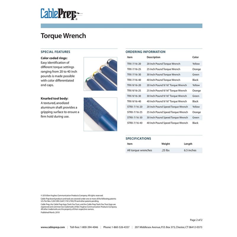 CablePrep Torque Wrench, 7/16 in Dr, 0 to 30 in.-lb. TRX-7/16-30 - Image 5